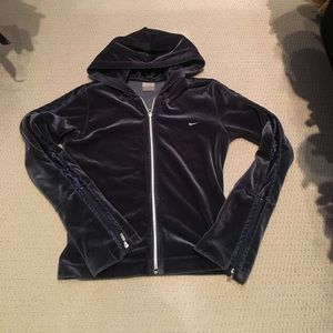 Nike Zipper Hoodie Blue Suade size XS